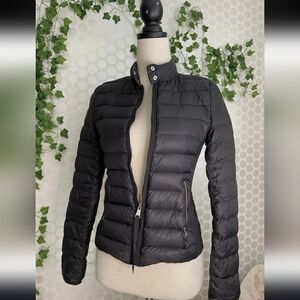 Zara Black Down Filled Puffer Jacket. Size S.
